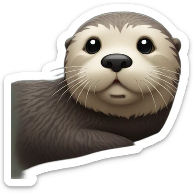 sad-sea-otter sticker