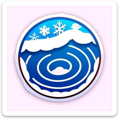Kreis Racetrack with snow in winter sticker