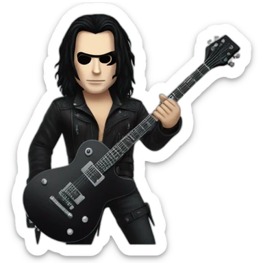 Eric draven playing black guitar sticker
