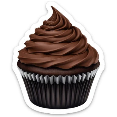 Classy black gothic cupcake sticker