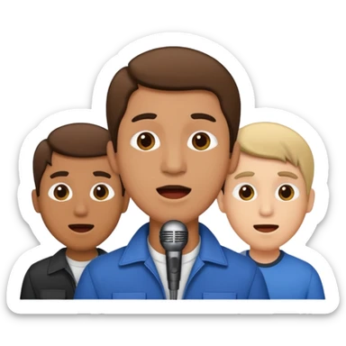 Man Singing waiting in line sticker