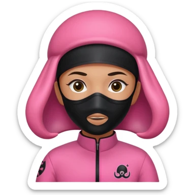 squid game pink character  sticker