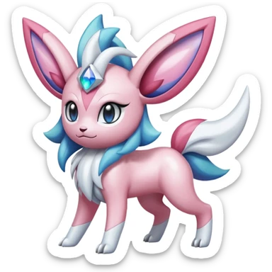 Palkia-Diancie-Absol-Sylveon-Jirachi-Meloetta-fusion  sticker