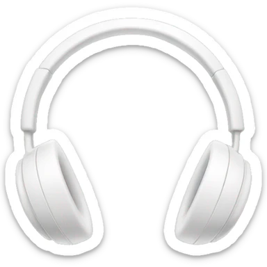 White headphones sticker