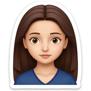 A pretty bratz genmoji of a girl looking like Alia Bhatt (bollywood actress) sticker