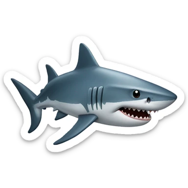 Shark with a top hat sticker