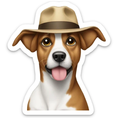 Dog wif hat sticker