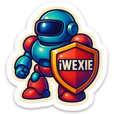 Lets do something else now. can you show me a iWexie shield robot sticker