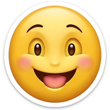 Emoji souriant qui tire la langue  sticker