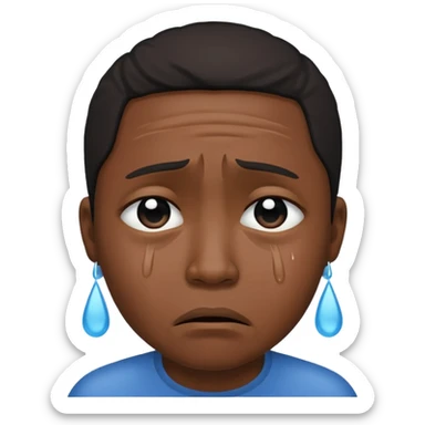 Black african slave crying sticker