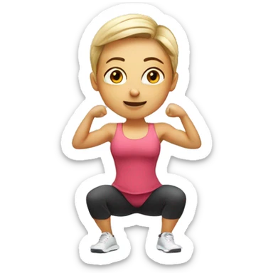 squat exercise sticker