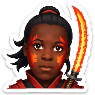 Fire-Wielding Samurai sticker