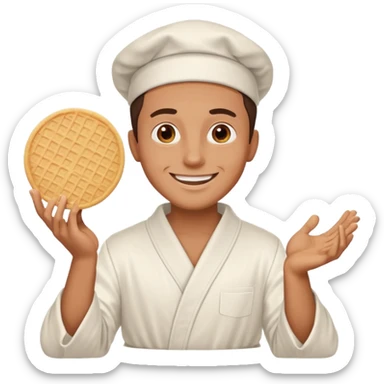 Wafer delivering man sticker