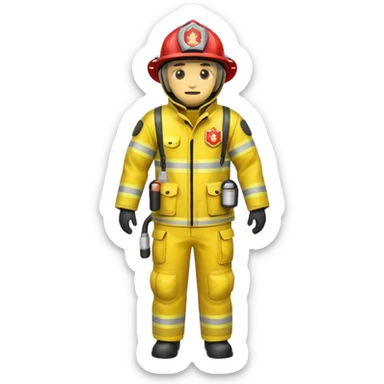 yellow Firefighter Suit no human sticker