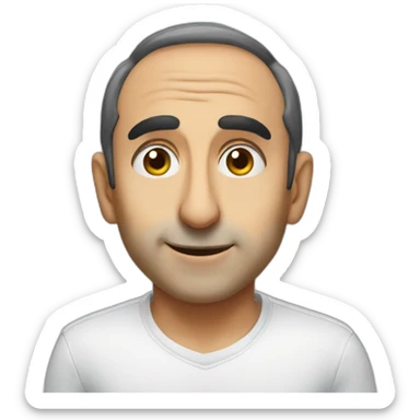 Eric Zemmour doing a wink sticker