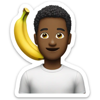 Boy do game à vidéos games too a banana sticker