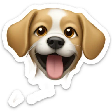 Dog with noodles sticker