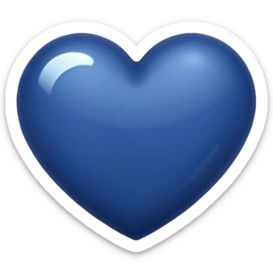 navy blue heart sticker