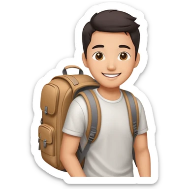 Asian travel youtuber sticker