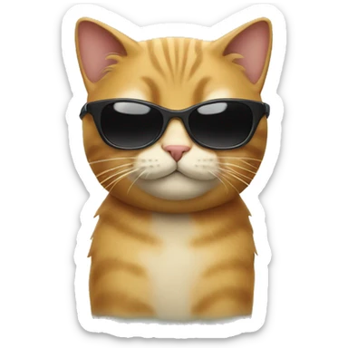 Cat with sunglasses sticker