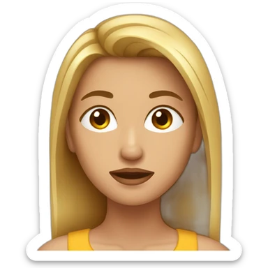 Femme se rase la tête sticker