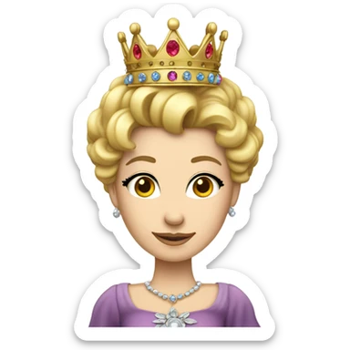 white skin Queen sticker