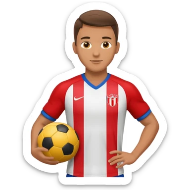footballer with ball sticker