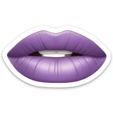 Realistic lilac lipstick sticker