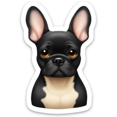 fawn french bulldog with black mask sticker