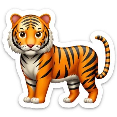 Tigre adulto en la cima sticker