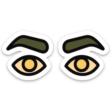 Cristiano Ronaldo's eyes and eyebrows, no face sticker