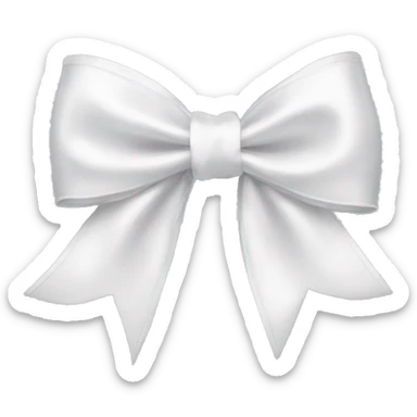 white satin bow sticker