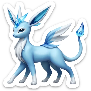 Cresselia-Glaceon-Suicune-Amaura-Dialga-fusion sticker