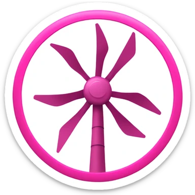 wind turbine in pink sticker