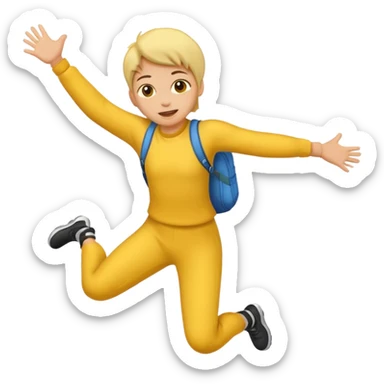 Make an emoji of a person jumping sticker