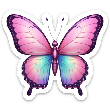 Pink butterfly sticker