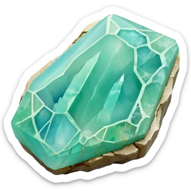 peruvian opal gemstone raw crystal sticker