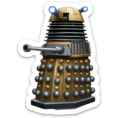 flying dalek from doctor who sticker