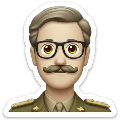 Guy w mustache who started WW2 sticker
