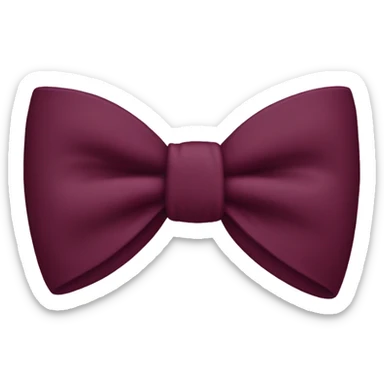 Burgandy bow sticker