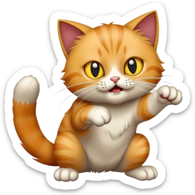 cat attack 123451 sticker