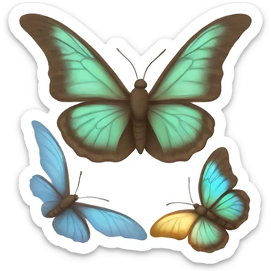 🦋+🤔 sticker