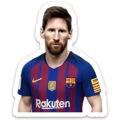 Lionel Messi as a mid face of a goat  sticker