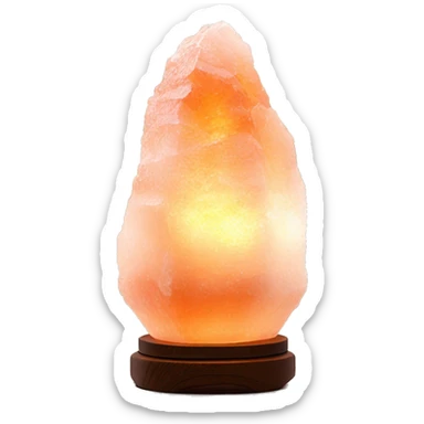 Himalaya’s salt lamp with warm light more crystal like shaped sticker