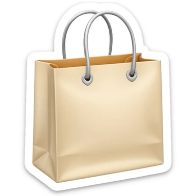 Pale creamy color SHOPPING sticker