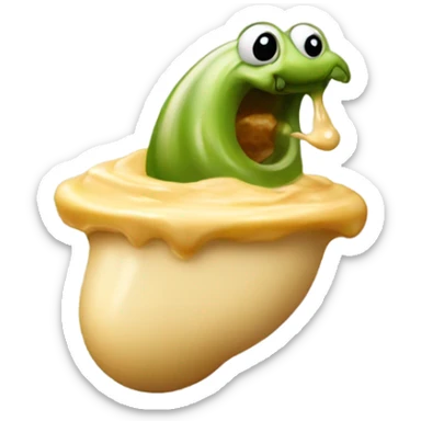 Slug eating hummus  sticker