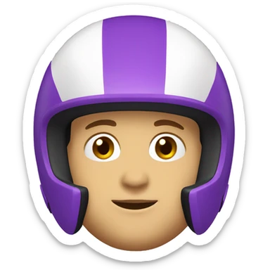 purple car racer helmet no visor sticker