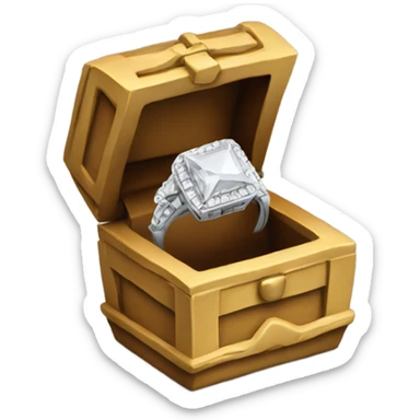 Marry proposal ring box sticker