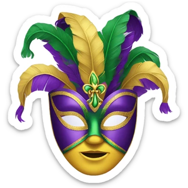 Mardi Gras mask sticker