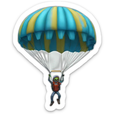 Jumping Zombe Parachute sticker